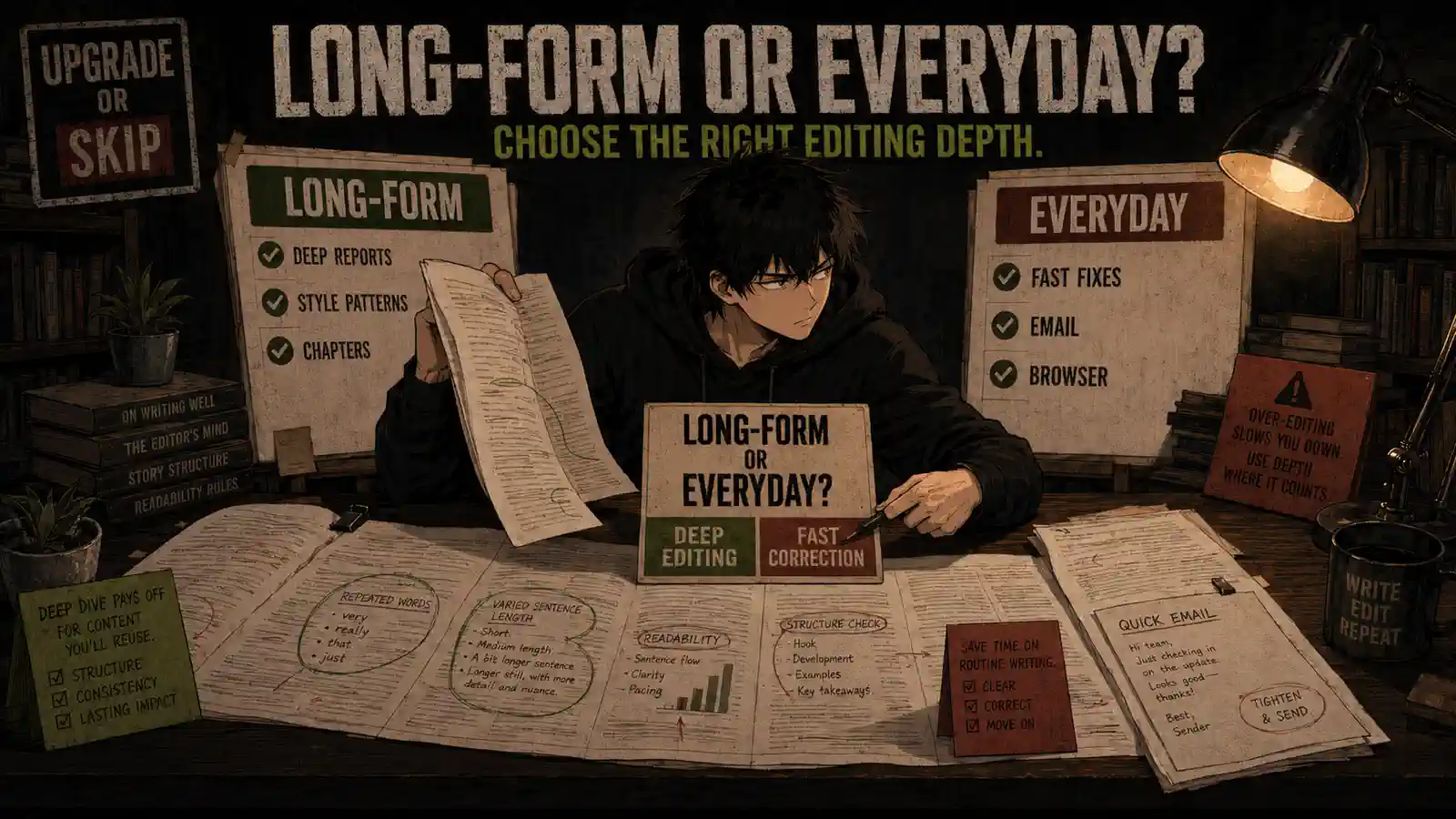 Skip comparing long-form editing with fast everyday writing for a ProWritingAid review
